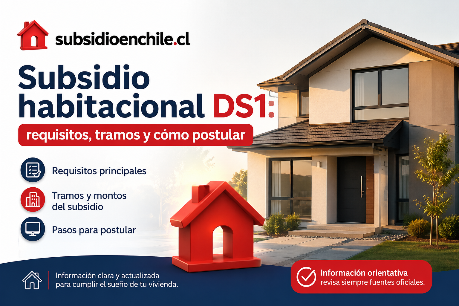 Imagen ilustrativa sobre subsidio habitacional DS1: requisitos, tramos y cómo postular